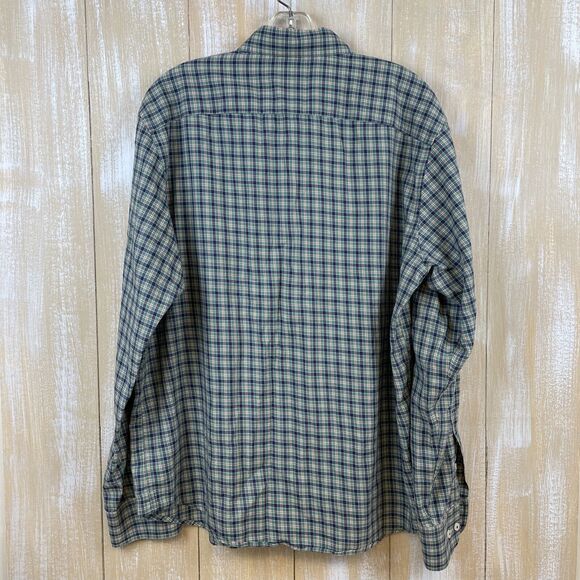 UNTUCKit Mens Large Plaid Green/ Red/Blue Long Sleeve Button Up Shirt - Picture 5 of 9